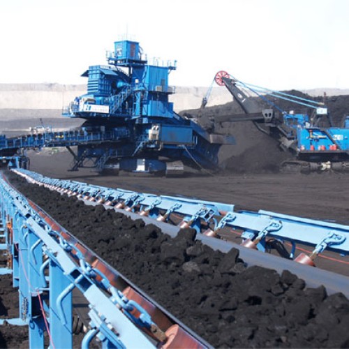 Downward belt conveyor